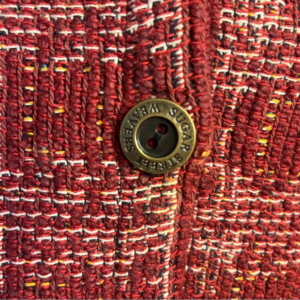 Vintage Sugar Street Weavers Jacket Cottagecore Tapestry XL USA Made Boho 90s - Picture 3 of 7